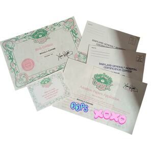 Cabbage Patch Kid Cornsilk Paperwork Lot OLD 1987 Adoption & Birth Certificate